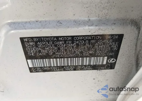 2024 Lexus Is 300 from USA, damaged, VIN JTHCA1D28R5131395
